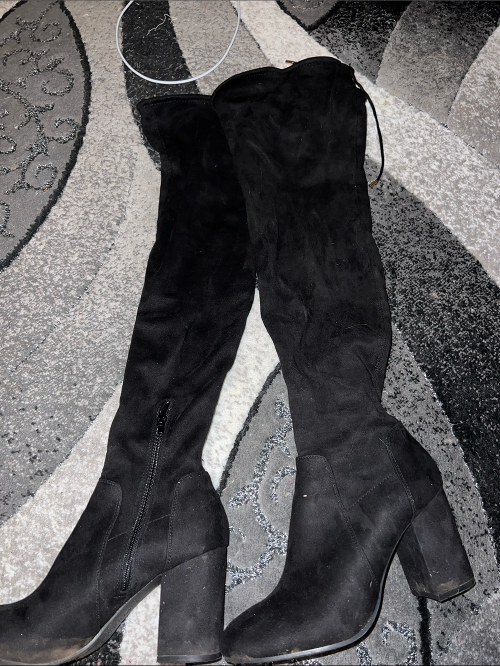 Payless Black Over-the-Knee Block Heel Boots